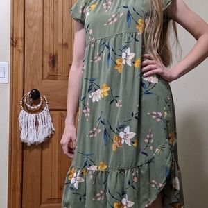 Cute green floral dress